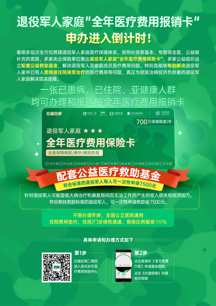 事關(guān)退役軍人家庭全年醫療費用報銷(xiāo)，項目正在推進(jìn)中！-云南能投軍創(chuàng  )產(chǎn)業(yè)投資有限公司